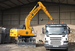 Skip Hire in Epping unloading a lorry