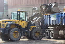 Skip Hire in Epping loading a lorry